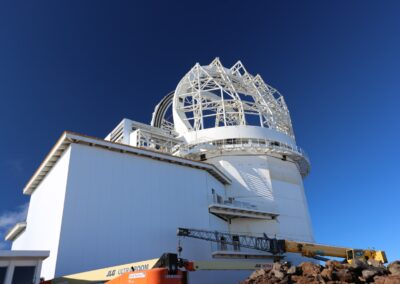 A view looking north at the south facade of the facility, July 22, 2015. Photo by Brett Simison.