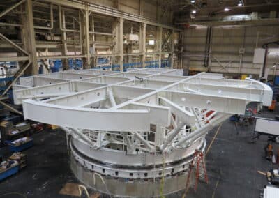 Factory assembly of the Coudé Rotator Structure nearing completion at the Ingersoll Machine Tools facility in Rockford, Illinois. 01 November 2013.