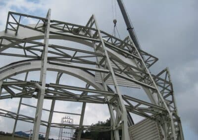 The Rear Upper Fixed Shutter Sector is lowered into the Enclosure at the factory in Basauri, Spain. 29 August 2013