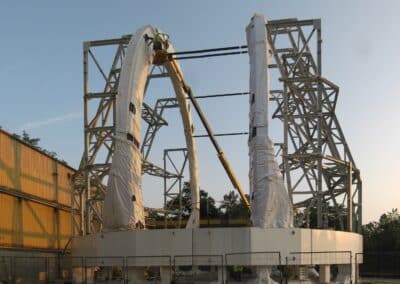 Assembly of the Secondary Structure Trusses at the Enclosure Factory is nearly complete, as of July 22 2013.