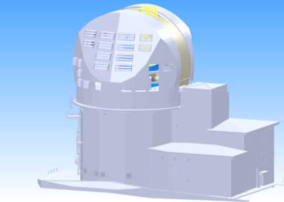 North elevation view drawing of the NSF's Daniel K. Inouye Solar Telescope