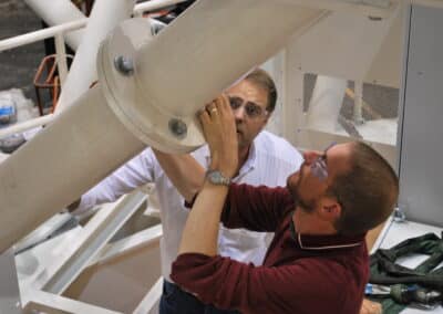 ATST inspection of ongoing telescope mount assembly work, mid-November 2013.