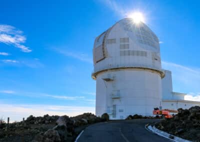 Inouye Solar Telescope with closed aperture near Haleakalā summit, Maui, HI.