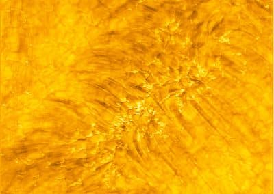 The lower atmosphere (chromosphere) of the Sun exists above the Sun’s surface (photosphere). In this image, the fibrillar nature of the solar atmosphere is exemplified. Dark, fine threads (fibrils) are ubiquitous in the chromosphere. The outline of bright structures are signature of the presence of magnetic fields in the photosphere below. This image was captured by the Inouye Solar Telescope during a coordinated observation campaign with NASA’s Parker Solar Probe and ESA’s Solar Orbiter. Image Title: Detailed View of the Solar Atmosphere PID: PID_1_118 Large Field of View: 30,720km x 30,720km Image Credit: NSF/AURA/NSO Image Processing: Friedrich Wöger(NSO), Catherine Fischer (NSO) Science Credit: Public DDT Data