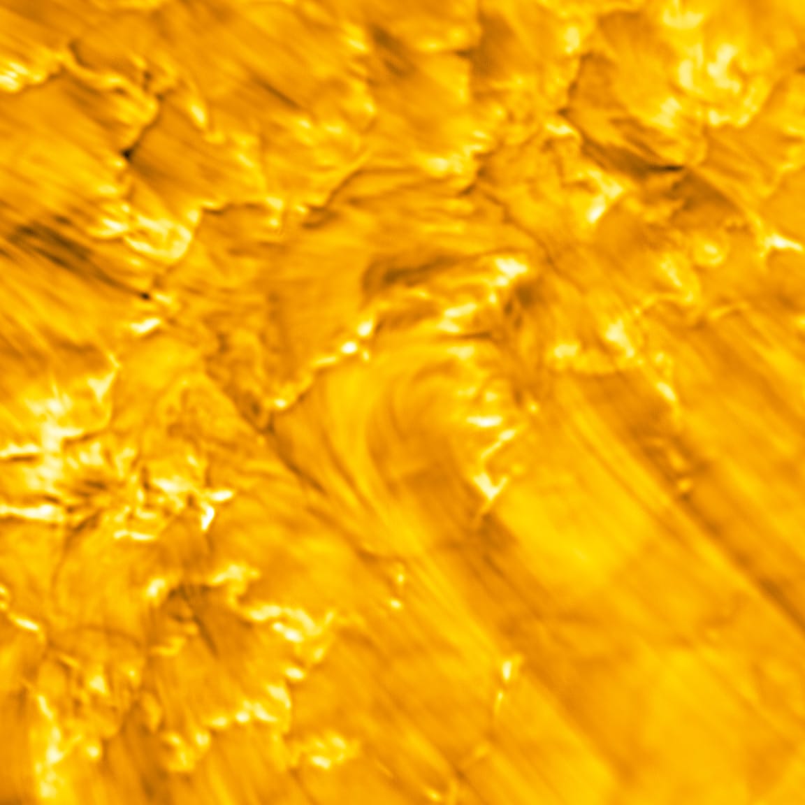 In this image, the fibrillar nature of the solar atmosphere is exemplified. Dark, fine threads (fibrils) are ubiquitous in the chromosphere. The outline of bright structures are signature of the presence of magnetic fields in the photosphere below. This image was captured by the Inouye Solar Telescope during a coordinated observation campaign with NASA’s Parker Solar Probe and ESA’s Solar Orbiter.