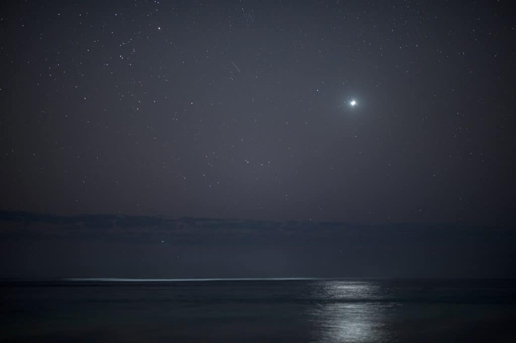 While the Sun was the star of the show, Western Australia’s natural beauty, ocean vistas, and clear night skies hardly went unnoticed. Sanjay and John caught this view of the reflection of Venus off of the Indian Ocean. Credit: John Williams/NSO/AURA/NSF